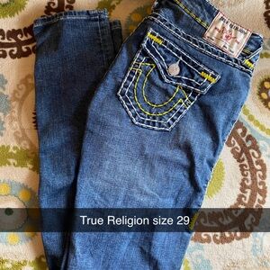 True Religion Women's Dark Blue Skinny Jeans